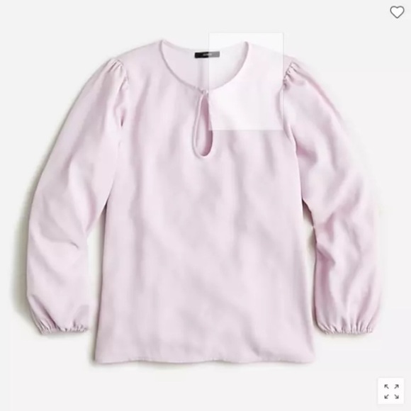 NWT J. Crew Puff-sleeve satin-back crepe top in Lavender sz MT - Picture 1 of 11